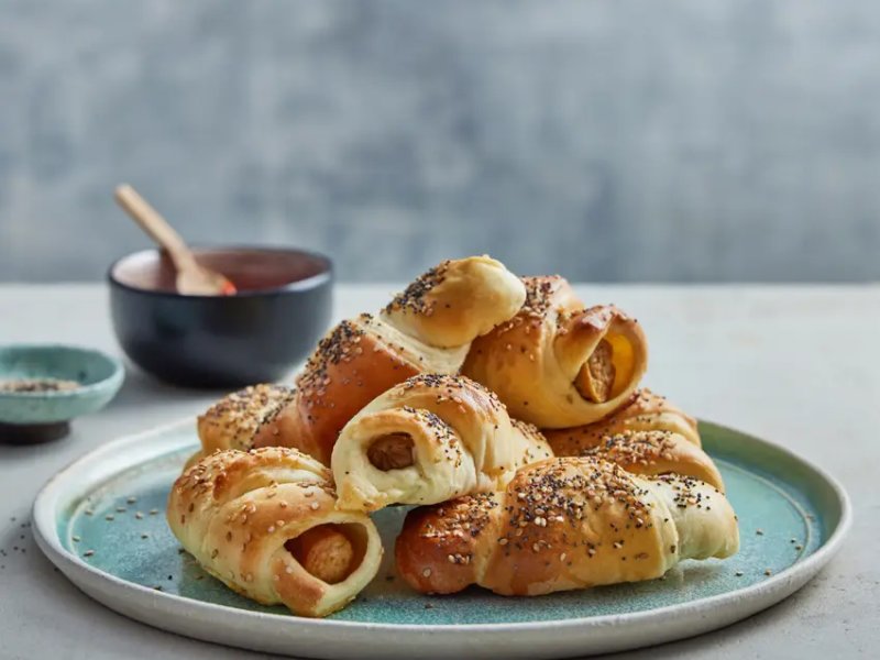 Klassiske pølsehorn - Få her opskriften på de lækreste pøsehorn. De er perfekte til den lille sult ...